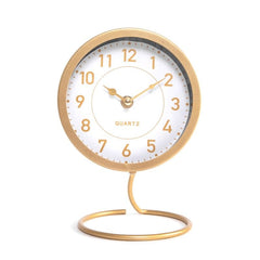 Reloj Sobremesa "Fair" Blanco / Oro 15 x 12 x 20cm