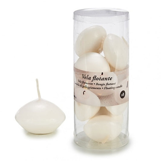 Set velas flotantes blancas 8 pzs