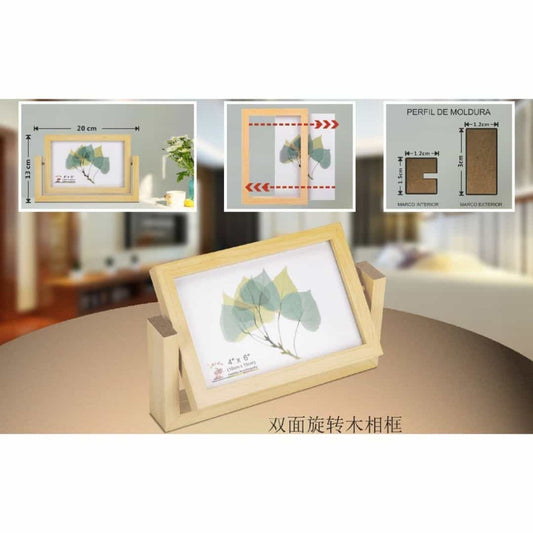 Marco giratorio de madera 10x15cm