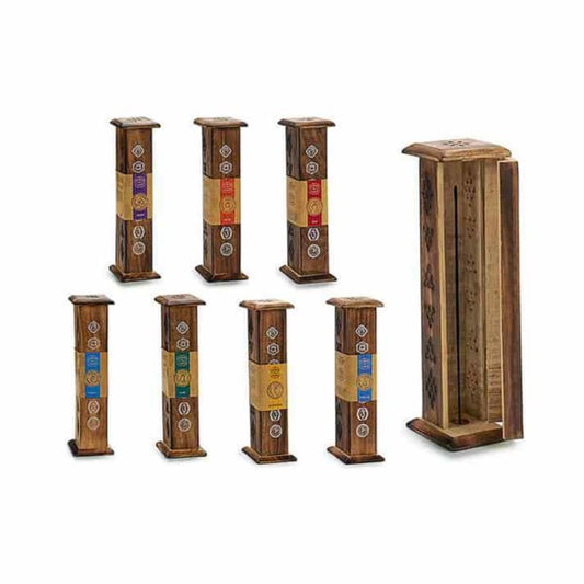 Cajita de madera con barritas de incienso