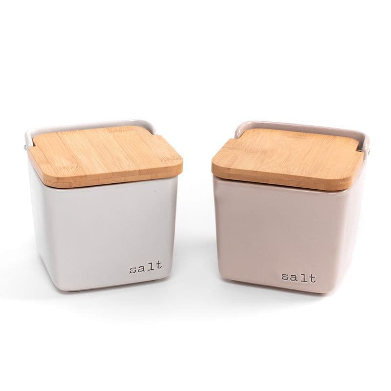 Salero Cerámica "Salt" 14,5 x 10 x 12cm [Colores a elegir]