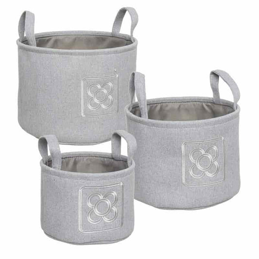 Juego de 3 cestas redondos Panot [Medidas a elegir]