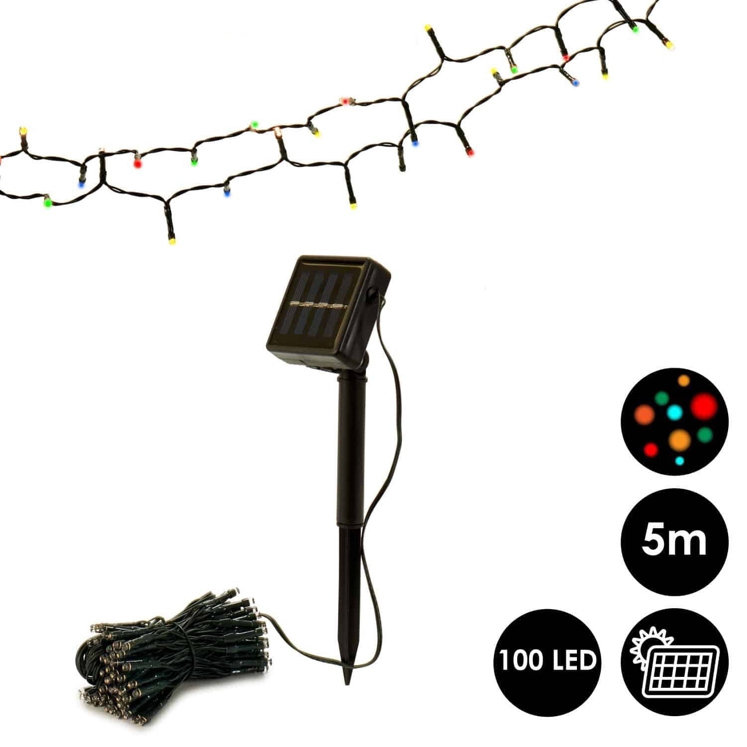 Guirnalda Solar 100 LEDs Multicolor