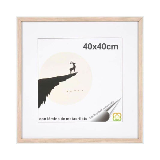 Portafoto madera 40x40cm