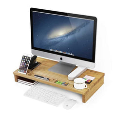 Organizador de escritorio para pantalla bambu 60x30x8,5