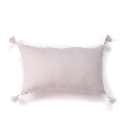 Cojín 30x50 algodón Topo