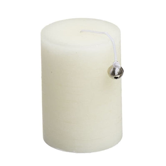 Vela Mediana Escarchado con Cascabel 7x7x11cm