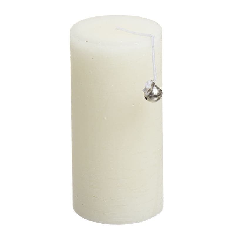 Vela Grande Escarchado con Cascabel 7x7x14cm