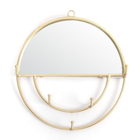 Colgador Bisuteria Con Espejo M Oro