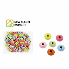 Perla de madera multicolor pastel 5-10mm 20g/paquete