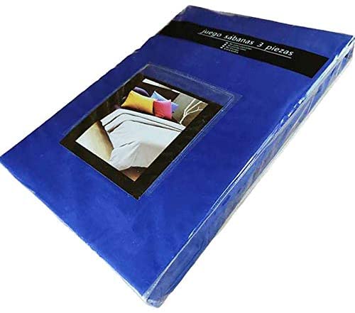 Juego de Sábanas 3 Piezas Azul Oscuro[Medidas a elegir]