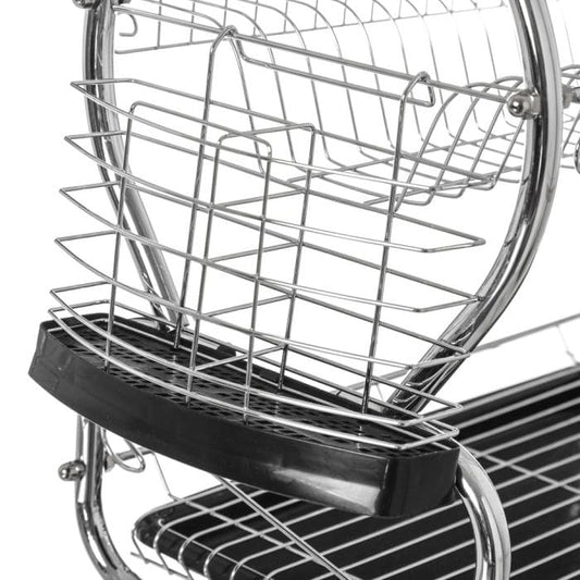 Escurreplatos 2 alturas hierro cromado 53 x 24 x 39 cm