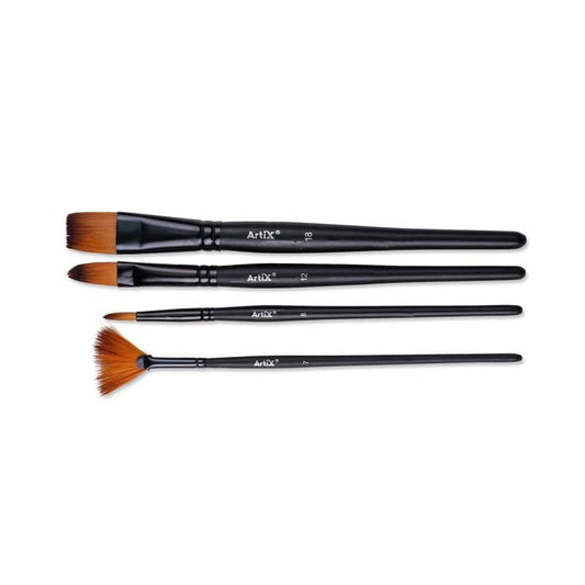 Pinceles cortos sintéticos 4 Uds