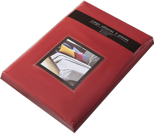 Juego de Sábanas 3 Piezas Rojo[Medidas a elegir]