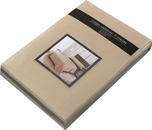 Juego de Sábanas 3 Piezas Mocca[Medidas a elegir]