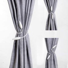 Cuerda sujetar cortinas decora la habitación set de 2 - plata gris