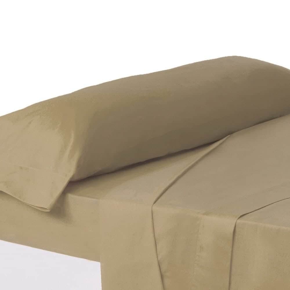 Funda de almohada cama 135 beige 155 x 45 cm