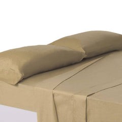 Set 2 funda de almohada cama 150 beige 85x45cm