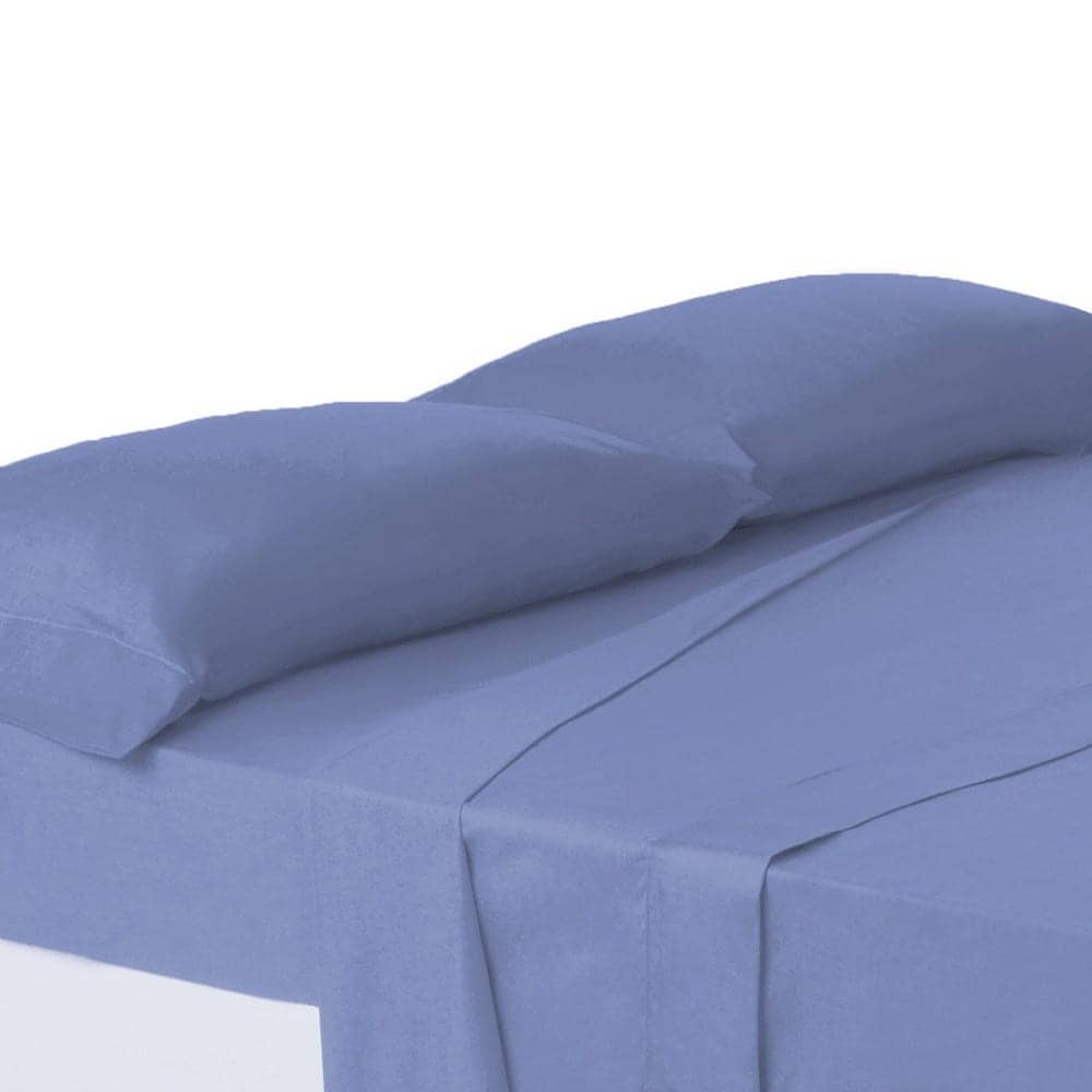 Set 2 funda de almohada cama 150 azul 85x45cm