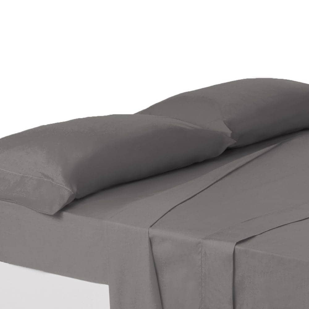 Set 2 funda de almohada cama 150 gris 85x45cm