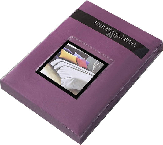 Juego de Sábanas 3 Piezas Morado[Medidas a elegir]