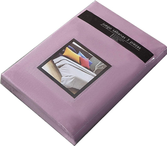 Juego de Sábanas 3 Piezas Lila[Medidas a elegir]