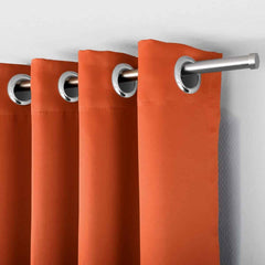 Cortina con ojales de tela aprox. 140 x 260 cm naranja