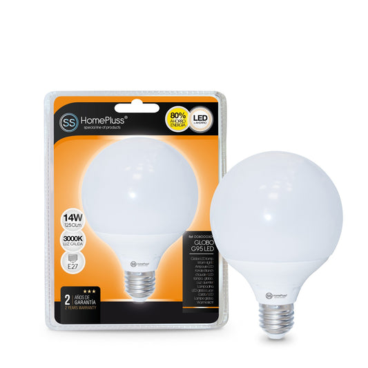 Bombilla globo G95 14W E27 3000K