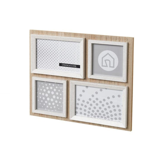 Portafotos múltiple mdf / cristal 31,50 x 0,90 x 26,50 cm