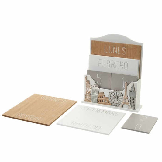 Calendario mdf 21,50 x 6,00 x 26,00 cm