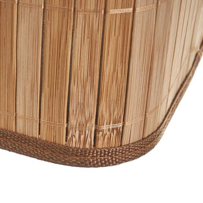 Set 4 cestas Bambú/Tela natural 36x26x18 cm