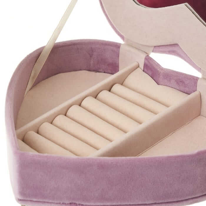 Joyero MDF-Terciopelo 17x15,50x13 cm Sillón Corazón