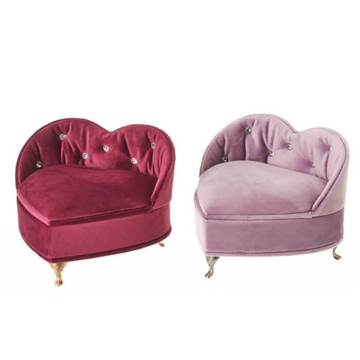 Joyero MDF-Terciopelo 17x15,50x13 cm Sillón Corazón