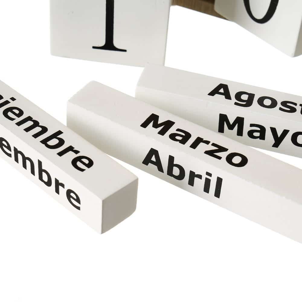 Calendario Madera 15,5x5,5x11cm