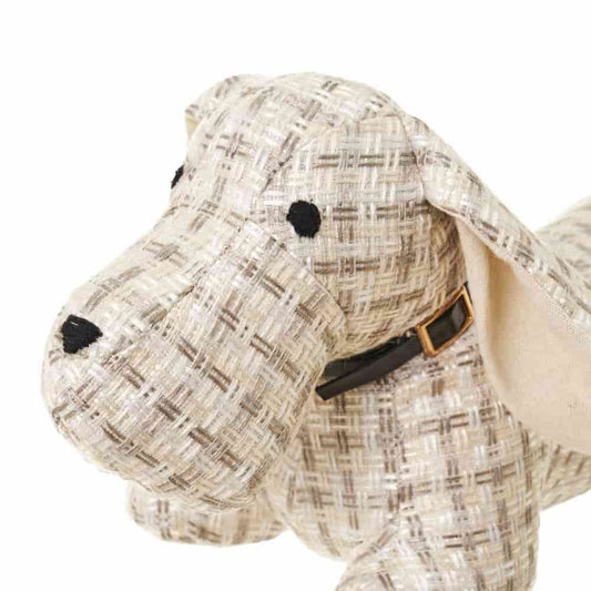 Set 2 topes puertas  perro tela-gravilla 39x15x20cm