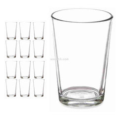 Juego 6/12 Vasos de Agua 200cc - Clásicos Lisos - Vasos para Agua, Bebidas, de Cristal, Alta calidad, Ultratransparentes