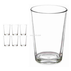 Juego 6/12 Vasos de Agua 200cc - Clásicos Lisos - Vasos para Agua, Bebidas, de Cristal, Alta calidad, Ultratransparentes