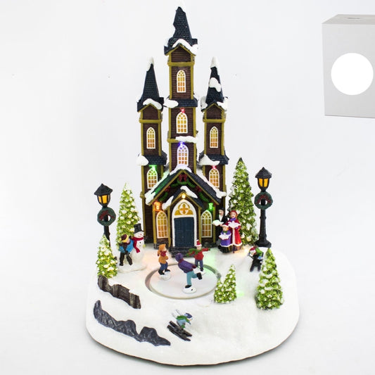 Escena Navideña 13 LEDs Movimiento 22.5x24x36cm