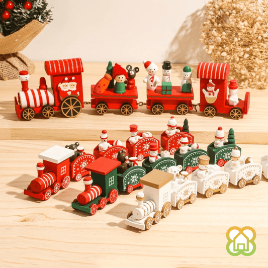 Trenes Decorativos Madera 22,7X7,2X2,7 cm