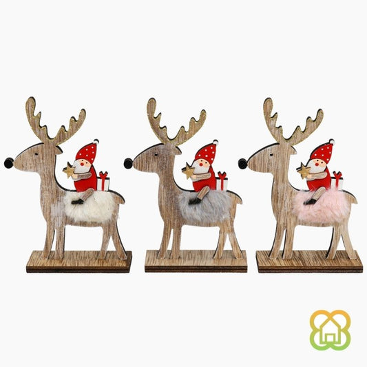 Figura Reno Madera 8x12x3 cm