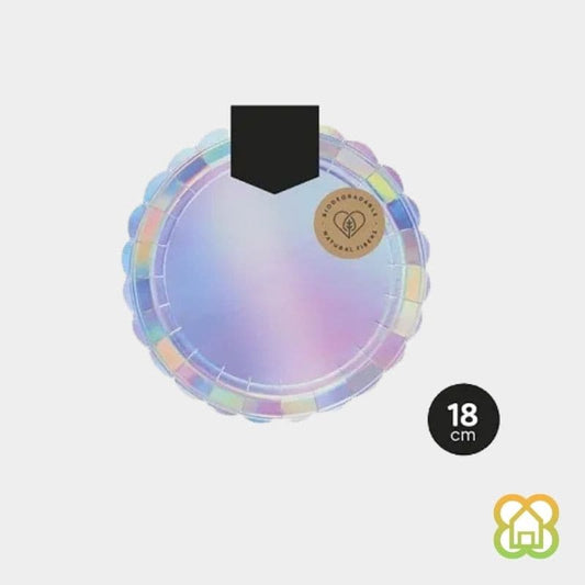 Plato llano irisdicente de onda 18cm