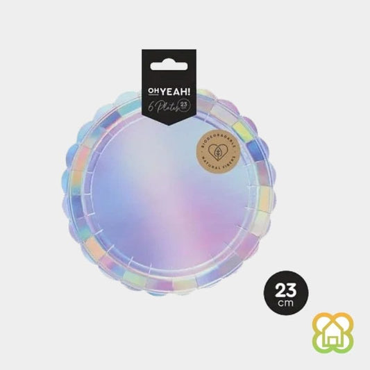 Plato llano irisdicente de onda 23cm