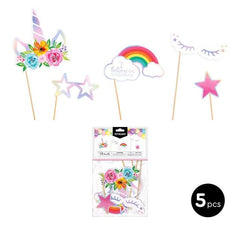 Accesorios para photocall de unicornio 5uds