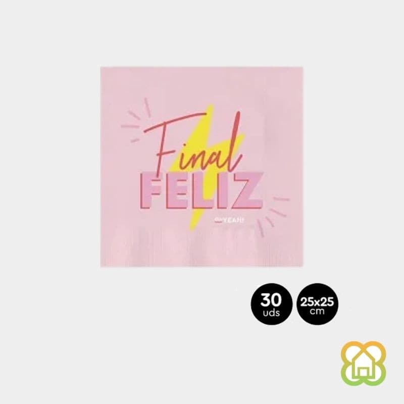 Servilletas con estampado "final feliz" 30uds