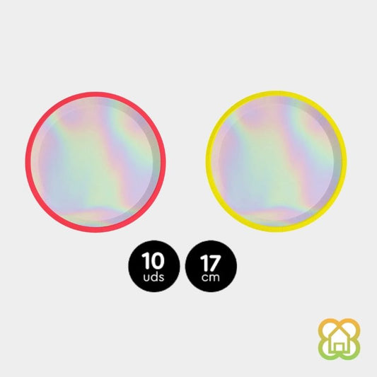 Plato irisdicente 17cm [Disponible en varios colores]