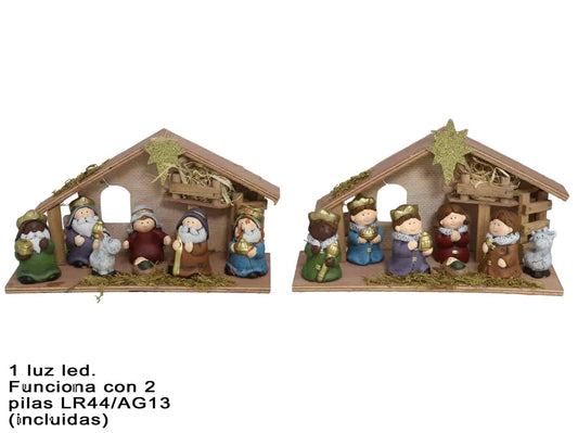 Portal nacimiento infant 1led 28x10x17cm