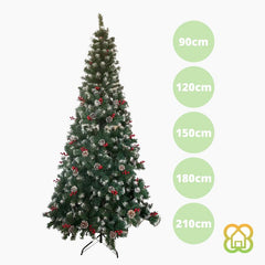 Arbol Navidad Verde Nevado 90/120/150/180/210cm