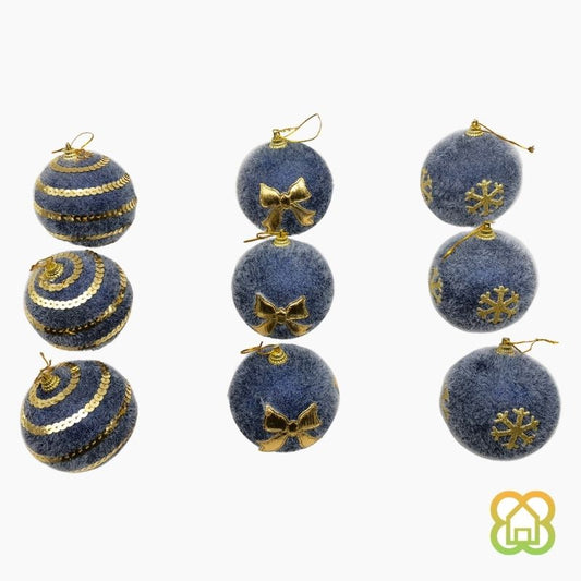 Bolas Navidad Beau x3 - 8 cm