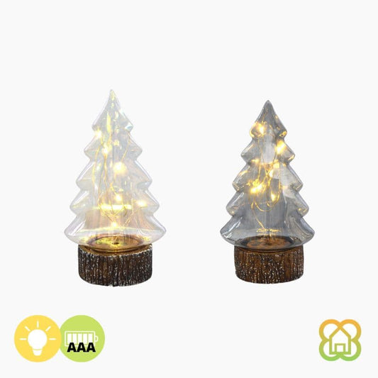 Pino Navidad Cristal Ahumado 6/10/15 LEDs