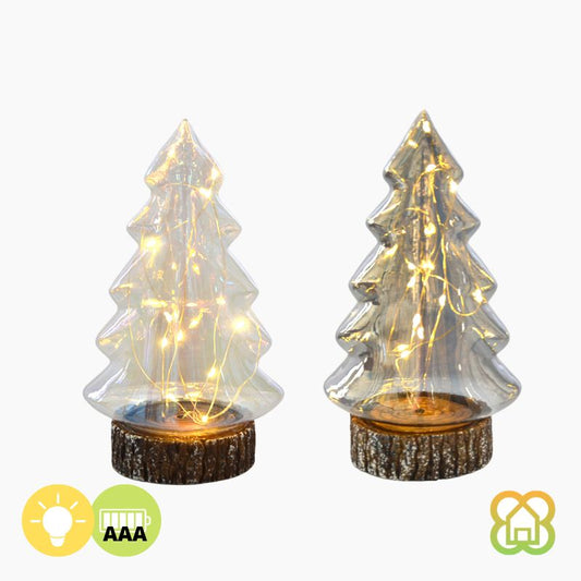 Pino Navidad Cristal Ahumado 6/10/15 LEDs